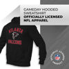 Picture of Team Fan Apparel NFL Adult Gameday Hooded Sweatshirt - Poly Fleece Cotton Blend - Stay Warm and Represent Your Team in Style (Atlanta Falcons - Black, Adult Large)