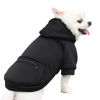 Picture of Jecikelon Pet Dog Cold Weather Coat with Pocket Winter Dog Hoodie Warm Puppy Clothes for Small Dogs Chihuahua Clothing (Small, Y02-Black)