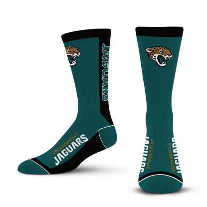 Picture of For Bare Feet NFL JACKSONVILLE JAGUARS MVP Crew Sock Team Color Large