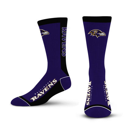 Picture of For Bare Feet NFL BALTIMORE RAVENS MVP Crew Sock Team Color Large