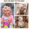 Picture of MIUXUESO 3 Pcs Baby Flower Headbands Baby Girls Nylon Headbands Soft Hairbands Hair Accessories for Newborn Infant Toddler Kids (Yellow Pink White)