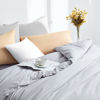 Picture of FLXXIE 2 Pack Microfiber King Pillow Cases, 1800 Super Soft Pillowcases with Envelope Closure, Wrinkle, Fade and Stain Resistant Pillow Covers, 20"x36", Light Grey