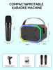 Picture of Karaoke Machine for Kids and Adults, Mini Portable Bluetooth Speaker with 2 Wireless Microphones, Led Lights for TV, Kids Gifts for Girls Boys Family Party Birthday (Black)