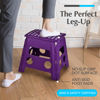 Picture of Handy Laundry Folding Lightweight Step Stool is Sturdy Enough to Support Adults and Safe Enough for Kids. Opens Easy with One Flip. Great for Kitchen, Bathroom or Bedroom. (Purple- 13 inch)