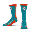 Picture of For Bare Feet NFL MIAMI DOLPHINS MVP Crew Sock Team Color Large