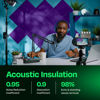 Picture of Ekkogo Acoustic Panels 12-Pack Soundproof Wall Panels 12''X12''X0.4'' Sound Panels High Density Sound Dampening Panels - [Midnight Purple Square]