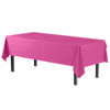 Picture of Exquisite 6-Pack Premium Plastic Tablecloth 54in. x 108in. Rectangle Plastic Table Cover - Cerise