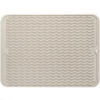 Picture of MicoYang Silicone Dish Drying Mat for Multiple Usage,Easy clean,Eco-friendly,Heat-resistant Silicone Mat for Kitchen Counter or Sink,Refrigerator or Drawer liner Tapioca L 16 inches x 12 inches