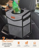 Picture of Pritent Car Trash Can with Lid, Cute Leakproof Car Trash Garbage Bag Hanging Vehicle Trash Bin Small Portable Automotive Garbage Cans Organizer for Back/Front Seat/Console(Trapezoid,Grey)