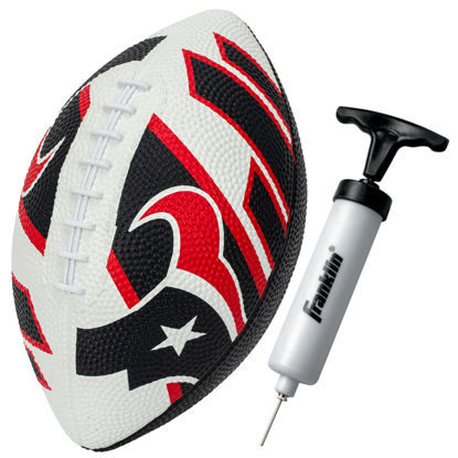 Picture of Franklin Sports NFL Houston Texans Football - Youth Football - Mini 8.5" Rubber Football - Perfect for Kids - Team Logos and Colors!