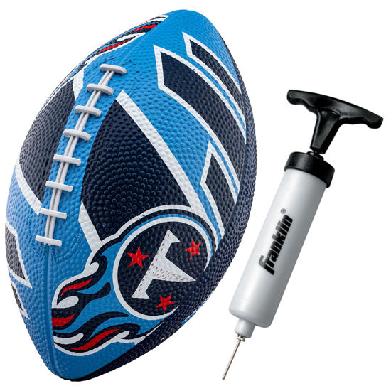 Picture of Franklin Sports NFL Tennesse Titans Football - Youth Football - Mini 8.5" Rubber Football - Perfect for Kids - Team Logos and Colors!