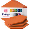Picture of Ekkogo Acoustic Panels 12-Pack Soundproof Wall Panels 14''X13''X0.4'' Sound Panels High Density Sound Dampening Panels - [Poppy Orange Hexagon]