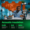Picture of Ekkogo Acoustic Panels 12-Pack Soundproof Wall Panels 14''X13''X0.4'' Sound Panels High Density Sound Dampening Panels - [Poppy Orange Hexagon]
