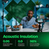 Picture of Ekkogo Acoustic Panels 12-Pack Soundproof Wall Panels 12"X12"X0.4" Sound Panels High Density Sound Dampening Panels - [Dark Green Square]