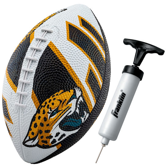 Picture of Franklin Sports NFL Jacksonville Jaguars Football - Youth Football - Mini 8.5" Rubber Football - Perfect for Kids - Team Logos and Colors!