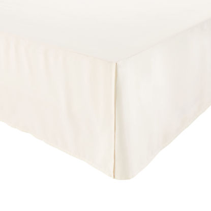 Picture of Amazon Basics Lightweight Pleated Soft Machine Washable Bed Skirt, King Size, Off White, Solid