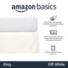 Picture of Amazon Basics Lightweight Pleated Soft Machine Washable Bed Skirt, King Size, Off White, Solid