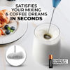 Picture of Zulay Kitchen Milk Frother Wand (2 Duracell Batteries Included), Handheld Milk Frother - Easy-Clean Milk Frother & Drink Mixer - Electric Coffee Frother for Frappe, Matcha - Black/Dark Blue/Teal Blend