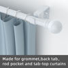 Picture of GXOACKJ 2 Pack White Curtain Rods for windows 32 to 62 inch,5/8 inch Decorative Curtain Rod Set,Splicing Heavy Duty Metal Curtain Rod with Brackets