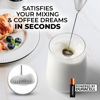 Picture of Zulay Kitchen Milk Frother Wand (2 Duracell Batteries Included) - Handheld Milk Frother - Easy-Clean Milk Frother Wand & Drink Mixer - Electric Coffee Frother for Frappe, Matcha - Silver
