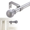 Picture of GXOACKJ Curtain Rods for windows 28 to 78 inch,5/8 inch Decorative Curtain Rod Set,Nickel Splicing Heavy Duty Metal Curtain Rod with Brackets