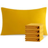 Picture of NTBAY Queen Pillowcase Set - 4 Pack Brushed Microfiber 20x30 Pillowcases - Soft, Wrinkle-Free, Fade-Resistant, Stain-Resistant, Ginger Yellow Pillowcases with Envelope Closure - 20x30 Inches