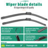 Picture of 24" 18" 14" Windshield Wiper Blades for Mazda CX5 CX9 CX-5 CX-9 2017 2018 2019 2020 2021 2022 2023 -OEM Replacement Premium All season Wiper Blades (Set of 3)
