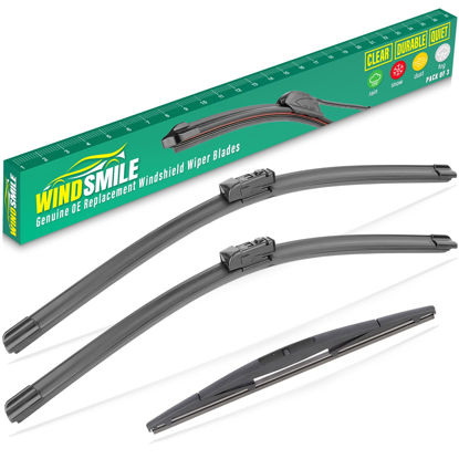 Picture of 26" 20" 14" Windshield Wiper Blades Replacement for Subaru Ascent 2019 2020 2021 2022 2023 Premium All Weather Front Rear Wipers Set - OEM Quality (Pack of 3)