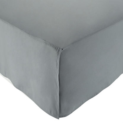 Picture of Amazon Basics Lightweight Pleated Bed Skirt, King, Dark Grey, Solid