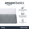 Picture of Amazon Basics Lightweight Pleated Bed Skirt, King, Dark Grey, Solid