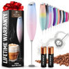 Picture of Zulay Kitchen Milk Frother Wand Drink Mixer with AA Duracell Batteries- Durable Handheld Milk Frother Electric Whisk - Easy-Clean Milk Frother Wand & Mini Blender - Electric Coffee Frother - Lavender