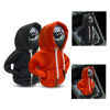 Picture of 2PCS Car Gear Shift Cover, Winter Warm Fashionable Hoodie Car Shift Knob, Auto Decor Interior Accessories Shift Knob for Car, SUV, Truck (Black&Orange)
