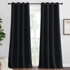 Picture of NICETOWN Halloween Patio Blackout Curtain Shades, 2 Panels, 55 inches x 108 inches, Black, Summer Home Decoration Thermal Insulated Grommet Blackout Draperies/Drapes for Kitchen