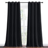 Picture of NICETOWN Halloween Patio Blackout Curtain Shades, 2 Panels, 55 inches x 108 inches, Black, Summer Home Decoration Thermal Insulated Grommet Blackout Draperies/Drapes for Kitchen