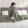 Picture of Berkshire Blanket Peanuts® VelvetLoft® Cute Character Snoopy Plush Blanket,Loden Green,Twin 60 in x 90 in (Official Peanuts® Product)