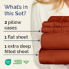 Picture of Extra Deep Twin Sheet Set - 4 Piece Breathable & Cooling Sheets - Hotel Luxury Bedding Set with 18-24 Inch Extra Deep Pockets - Easy Fit - Super Soft, Wrinkle Free and Comfy - Terracotta, Twin Size