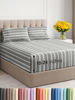 Picture of Extra Deep Twin XL Sheet Set - 4 Piece Breathable & Cooling Sheets - Hotel Luxury Bedding Set 18-24 Inch Extra Deep Pockets - Easy Fit, Super Soft, Wrinkle Free & Comfy - Grey Stripes, Twin XL Size