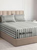 Picture of Extra Deep Twin XL Sheet Set - 4 Piece Breathable & Cooling Sheets - Hotel Luxury Bedding Set 18-24 Inch Extra Deep Pockets - Easy Fit, Super Soft, Wrinkle Free & Comfy - Grey Stripes, Twin XL Size