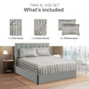 Picture of Extra Deep Twin XL Sheet Set - 4 Piece Breathable & Cooling Sheets - Hotel Luxury Bedding Set 18-24 Inch Extra Deep Pockets - Easy Fit, Super Soft, Wrinkle Free & Comfy - Grey Stripes, Twin XL Size