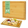 Picture of Keechee Extra Large Bamboo Cutting Board for Kitchen - 18 Inch Wood XL Cutting Boards with Juice Groove and Handles, Wooden Chopping Board for Meat, Cheese, Fruit & Vegetables (Pre Oiled, Natural)