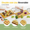 Picture of Keechee Extra Large Bamboo Cutting Board for Kitchen - 18 Inch Wood XL Cutting Boards with Juice Groove and Handles, Wooden Chopping Board for Meat, Cheese, Fruit & Vegetables (Pre Oiled, Natural)