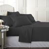 Picture of Danjor Linens Full Size Sheets Set - 6 Piece Set Including 4 Pillowcases- Deep Pockets - Breathable, Soft Bed Sheets - Wrinkle Free - Machine Washable - Black Bed Sheets - 6 pc