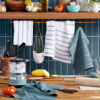 Picture of KitchenAid Albany Kitchen Towel 4-Pack Set, Fog Blue/White, 16"x26"