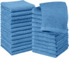 Picture of Utopia Towels 24 Pack Cotton Washcloths Set - 100% Ring Spun Cotton, Premium Quality Flannel Face Cloths, Highly Absorbent and Soft Feel Fingertip Towels (Electric Blue)