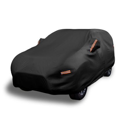 Picture of EzyShade 10-Layer SUV Car Cover Waterproof All Weather. See Vehicle Size-Chart for Accurate Fit. Outdoor Full Exterior Covers for Automobiles Car Tarp. Jeep Rav4 CRV. Black, Size S2 (See Size Chart)