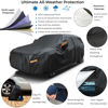 Picture of EzyShade 10-Layer SUV Car Cover Waterproof All Weather. See Vehicle Size-Chart for Accurate Fit. Outdoor Full Exterior Covers for Automobiles Car Tarp. Jeep Rav4 CRV. Black, Size S2 (See Size Chart)