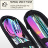 Picture of Travel Utensils with Case, Quatish Portable Silverware Set for Work, Stainless Steel Reusable Travel Cutlery Set, Fork and Spoon Set for Camping, Picnic, Gadgets, Lunch Box for Men, Rainbow