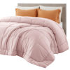 Picture of Bedsure Comforter Duvet Insert - Quilted Comforters King Size, All Season Duvet, Down Alternative Bedding Comforter with Tabs(Pink,King 90"x102")