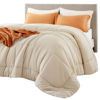 Picture of Bedsure Comforter Duvet Insert - Quilted Comforters Oversize Queen Size, All Season Duvet, Down Alternative Bedding Comforter with Tabs(Beige,Oversize Queen 98"x98")