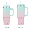 Picture of Konokyo 30 oz Tumbler with Handle and 2 Straws,2 in 1 Lid Insulated Water Bottle Stainless Steel Travel Coffee Mug,Gum